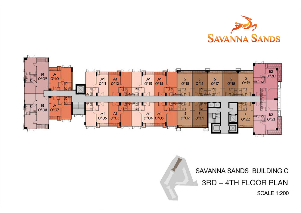 Savanna Sandsのフロアプラン 3-24st